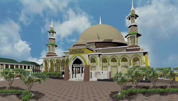 Gambar Rancang Masjid Rasulullah. Photo By : Dok Panitia Pembangunan Masjid.