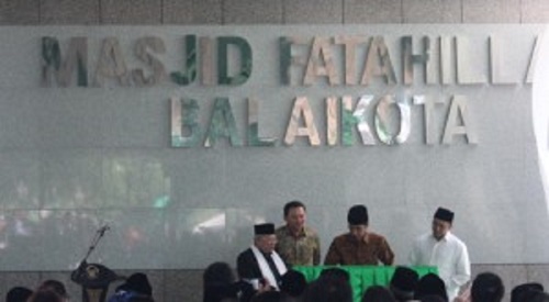 Jokowi Resmikan Masjid Fatahillah di Balai Kota