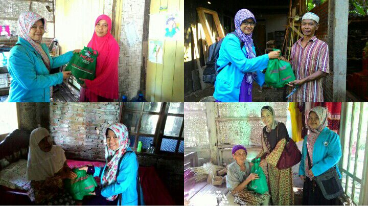 Mahasiswa KKN STAI Al-Fatah Bagikan Sembako di Banjarnegara Jelang Hari Raya