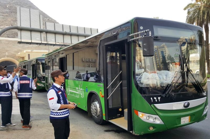 Bus Salawat Siap Antar Jemaah Haji ke Masjidil Haram