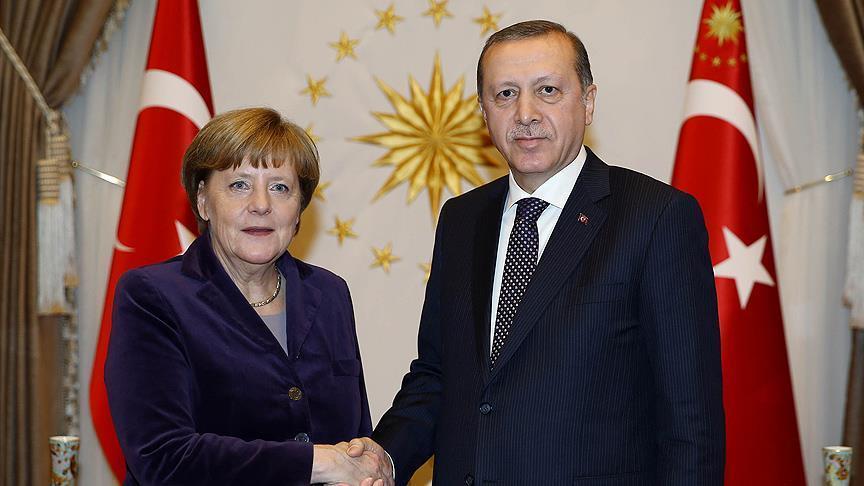 Presiden Turki Erdogan dan Kanselir Jerman Merkel Bahas Suriah