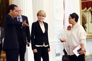 Bahas Rencana Kunjungan ke Australia, Menlu Julie Bishop Temui Presiden Jokowi