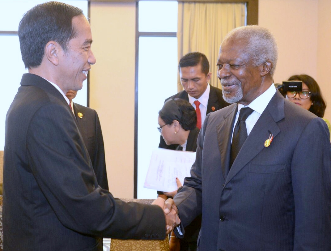 Bertemu Kofi Annan, Jokowi Tegaskan Dukungan Indonesia untuk Bantu Rohingya
