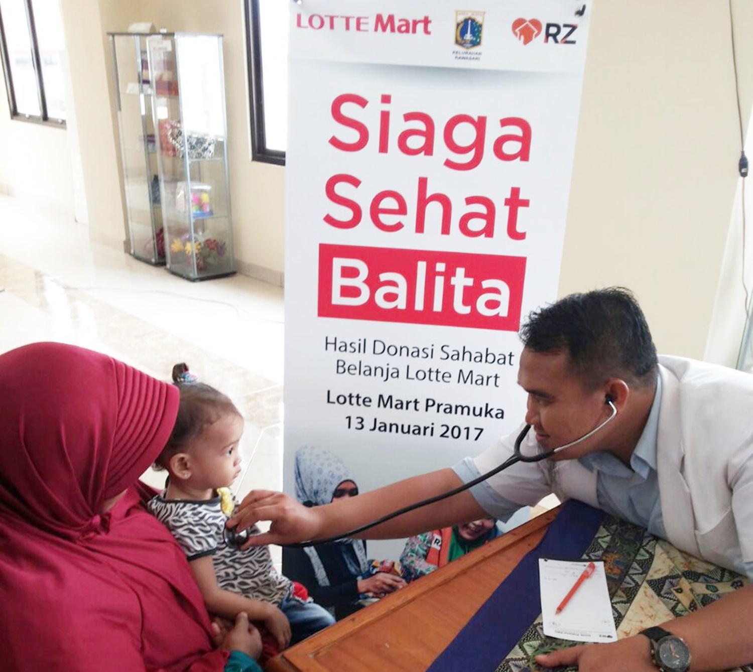 Rumah Zakat dan Lotte Mart Adakan Siaga Sehat Balita di Jakarta