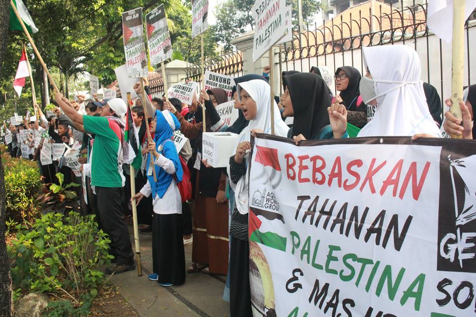 Dukung Tahanan Palestina, 500 Warga Indonesia Datangi Kantor PBB