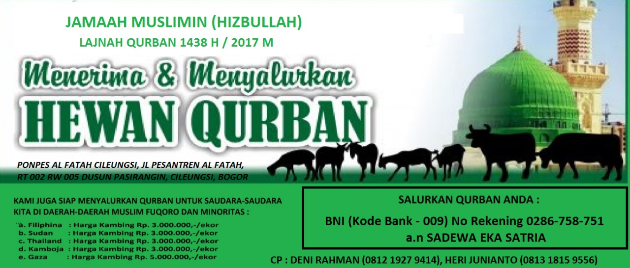 Jama’ah Muslimin (Hizbullah) Adakan Program Qurban untuk Muslim Minoritas Tertindas