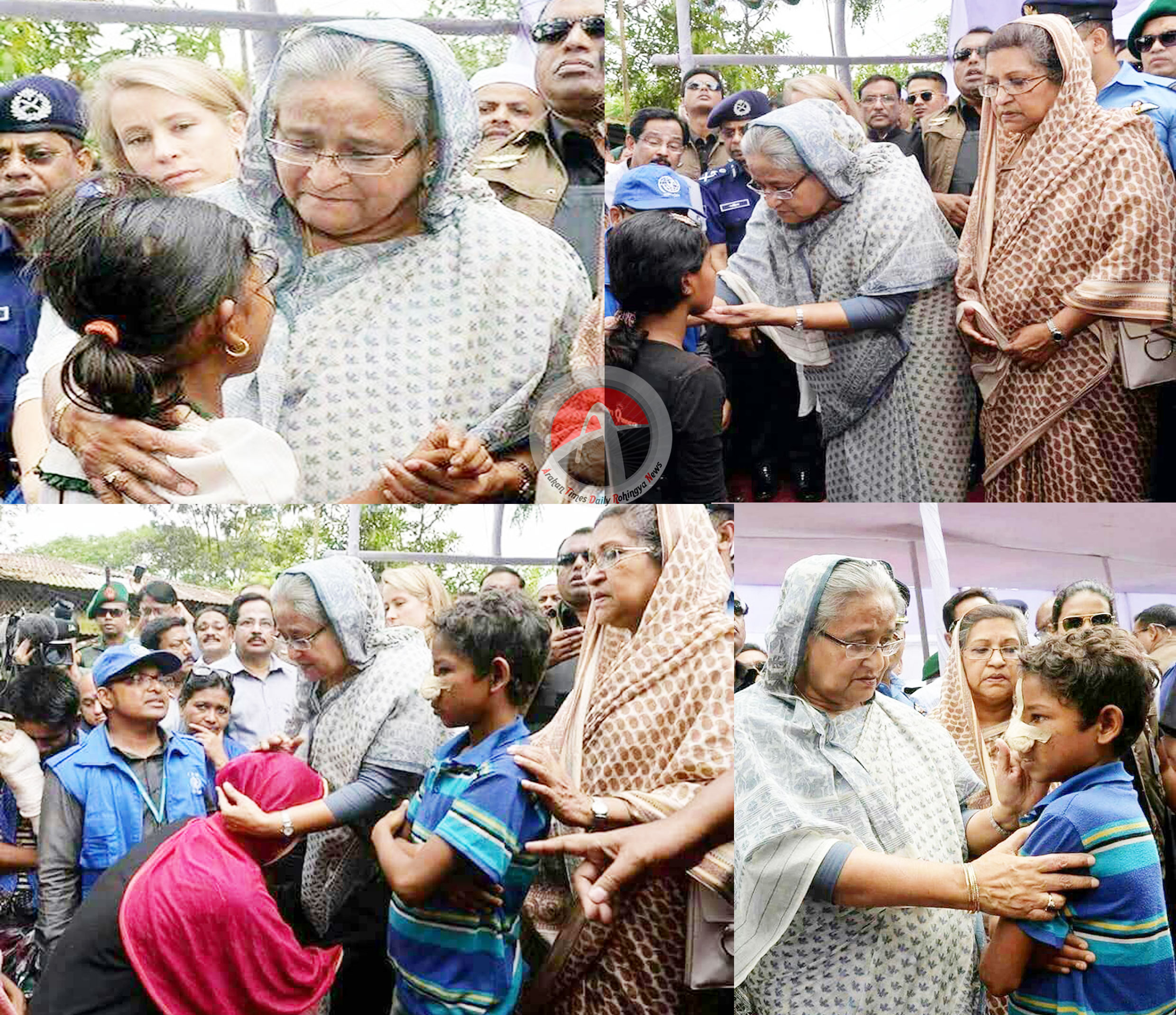 PM Bangladesh Kunjungi Pengungsi Rohingya di Kamp Kutupalong