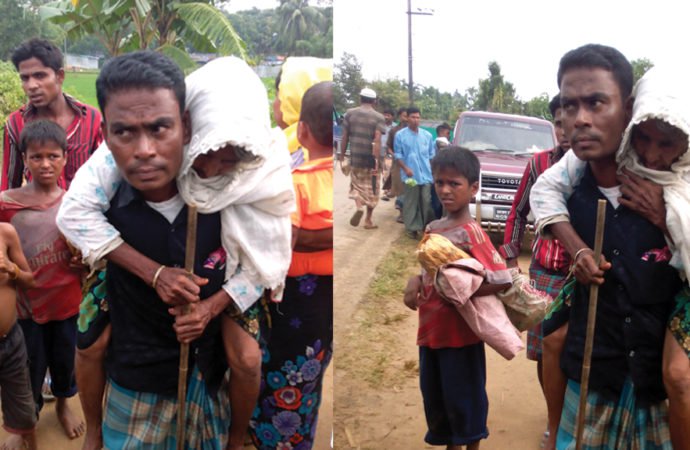Pria Rohingya Gendong Ibunya Sejauh 65km Saat Mengungsi