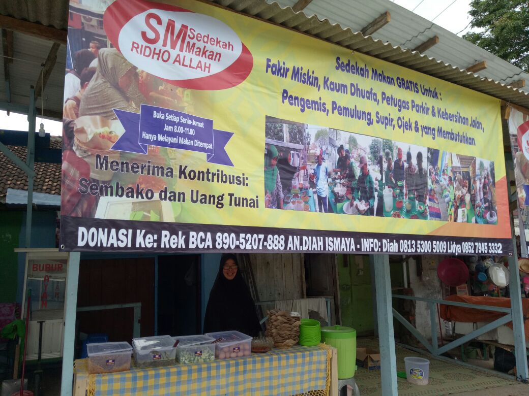 Rumah Makan Gratis  “Sedekah Makan Ridho Allah” di Bandar Lampung
