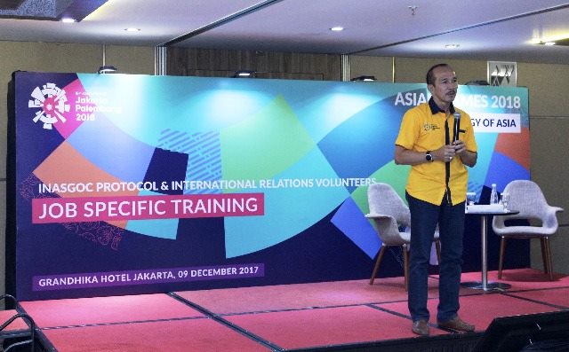 INASGOC Gelar Pelatihan Relawan Hubungan Internasional dan Protokol