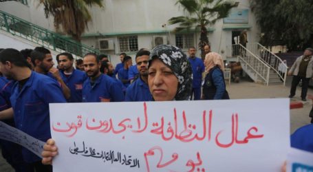 Petugas Kebersihan RS-RS di Gaza Kembali Bekerja Setelah Enam Bulan Mogok