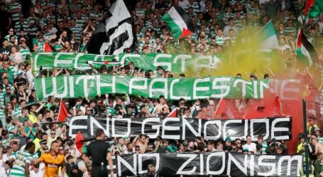 Fans Celtic FC Kibarkan Bendera Palestina Saat Pertandingan Final