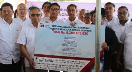 OJK-Industri Jasa Keuangan Galang Dana Bantu Lombok