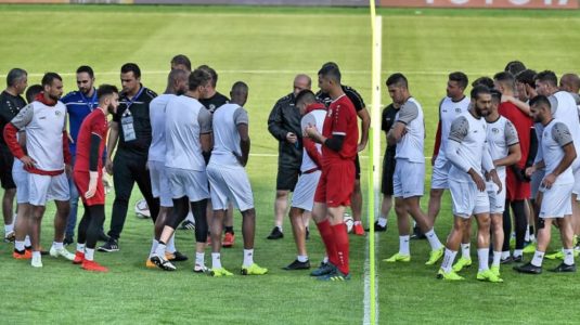 Latihan menjelang pertandingan antara Palestia VS Yordania (Foto the-afc)