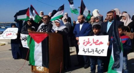 Warga Gaza Demo Pencabutan Blokade dan Minta Pelabuhan Laut