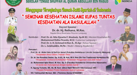 Menkes RI Akan Buka Seminar Kesehatan Ala Rasulullah Oleh Shuffah Al-Quran