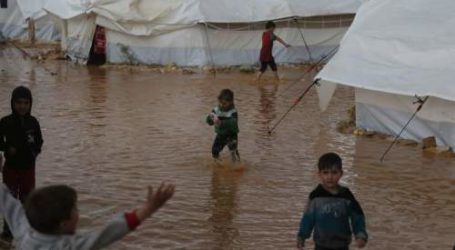 Badai Hantam Kamp-Kamp Pengungsi di Idlib Suriah
