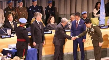 Prajurit Kepala Nasri Bahri Terima Penghargaan dari Sekjen. PBB