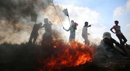 Perbatasan Gaza: Jip Tentara Dibakar, 50 Warga Luka, 14 Lahan Israel Terbakar
