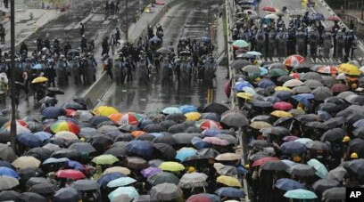 Peringatan Hari Serah Terima Hong Kong Diwarna Aksi Protes