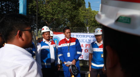 Doa Bersama Pekerja Pertamina Aceh Besar Tolak Pengalihan Pengelolaan LNG