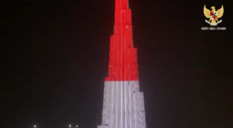 Merah Putih Selimuti Burj Khalifa, Gedung Tertinggi di Dunia