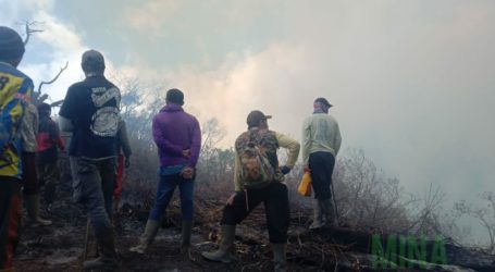 Hutan Lindung di Lereng Gunung Slamet Terbakar
