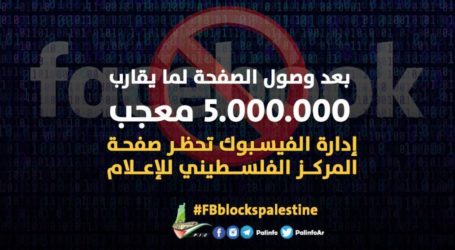 Facebook Blokir Beranda Pusat Informasi Palestina