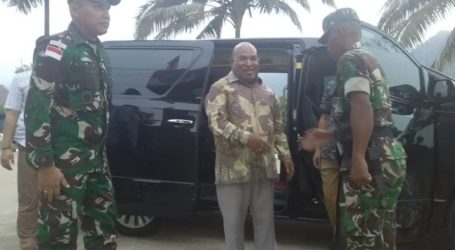 Gubernur Papua Kunjungi Mako Satgas Pamtas 713 Pastikan Keamanan Perbatasan