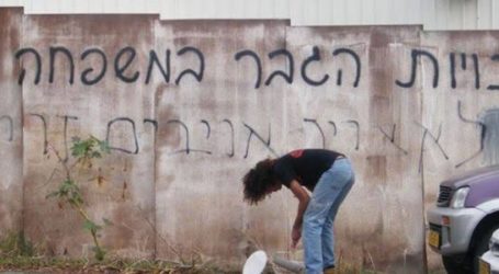 Pemukim Israel Tulis Slogan Rasis di Desa Huwwara