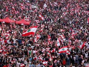 Demonstrasi Hari ke-10 di Lebanon