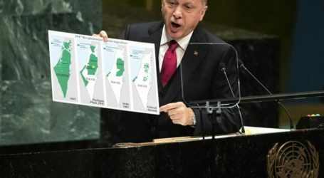 Erdogan: Kami Sendirian Ketika Menentang Kejahatan Israel terhadap Palestina