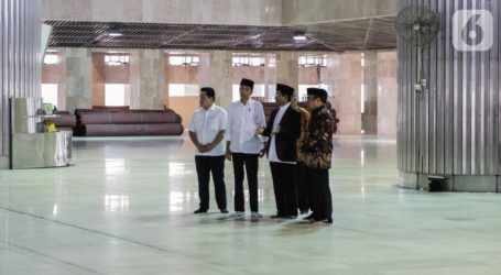 Jokowi Tinjau Sterilisasi Masjid Istiqlal