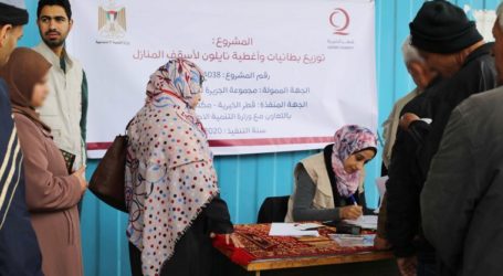 Qatar Charity Distribusikan Bantuan Musim Dingin 639 Keluarga Gaza