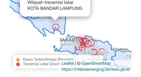 Kemenkes Umumkan Bandar Lampung Masuk Zona Merah