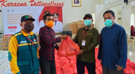 Wahdah Islamiyah Salurkan 500 Paket Sembako di Sulsel