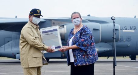 Menteri Pertahanan Prabowo Terima Bantuan 500 Ventilator dari AS