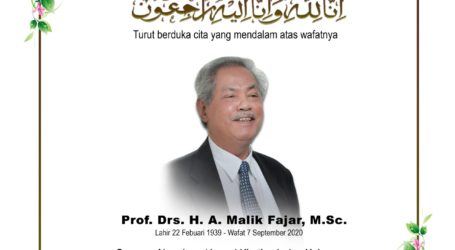 Tokoh Muhammadiyah Prof Malik Fadjar Wafat
