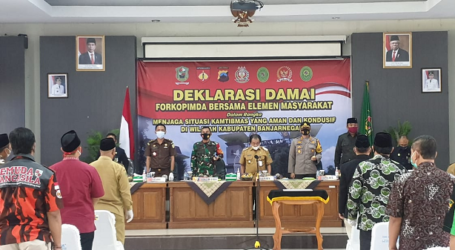 Forum Komunikasi Pimpinan Daerah Banjarnegara Gelar Deklarasi Damai
