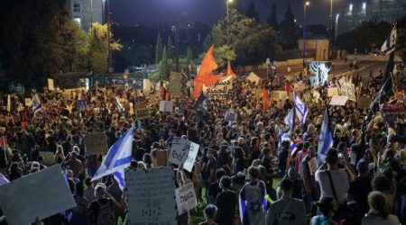 Ribuan Warga Israel Kembali Demontrasi Tuntut Pengunduran Netanyahu
