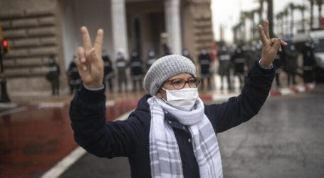 Polisi Maroko Bubarkan Protes Normalisasi di Luar Gedung Parlemen