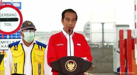 Jokowi Resmikan Ruas Jalan Tol Kayu Agung Palembang