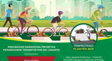 Jalur Sepeda Permanen Akan Dibangun di Ruas Jl. Sudirman – MH. Thamrin