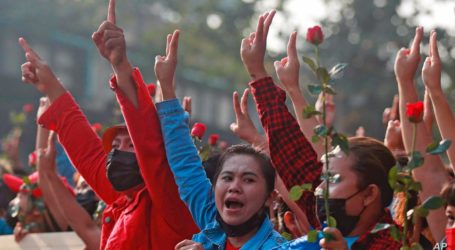 Protes Antikudeta Myanmar Berlanjut Hari Keenam