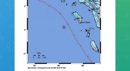 Gempa M 6,4 Guncang Barat Daya Nias