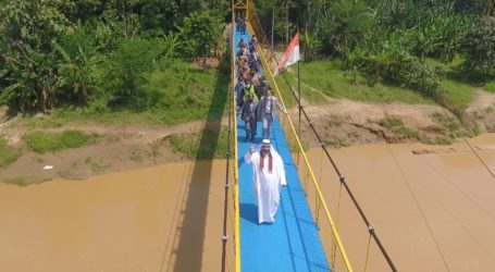 Peresmian Jembatan Gantung Ciwaru Banten dengan Bantuan UEA