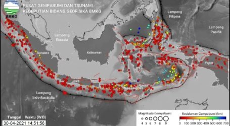 BMKG: 807 Gempa Terjadi di Indonesia Selama April 2021