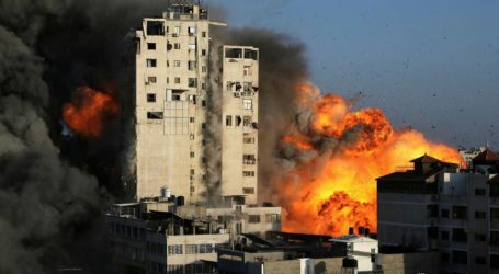 Zionis Israel Bombardir Gedung Al-Shurouq, Kantor Puluhan Media Gaza