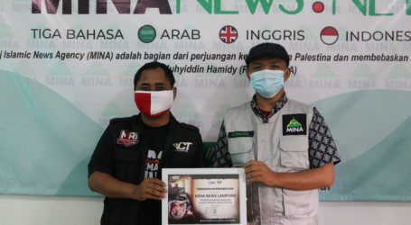 ACT Lampung Beri Penghargaan Kemanusiaan Untuk MINA Biro Sumatera