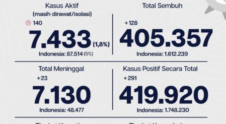 Update Covid-19 Jakarta: 291 Positif dan 3.840 Negatif